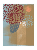 Floral Camel and Chalk Blue