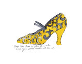 Yellow Pattern Shoe  c1955
