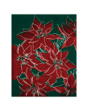 Poinsettas  c1982 (Red on Green)