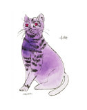 25 Cats Named Sam and One Blue Pussy by Andy Warhol  c1954 (Purple Sam)