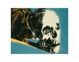 Skull  c1976 (yellow on teal)