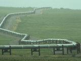 Alaska Pipeline Snakes its Way Across the Tundra of the North Slope