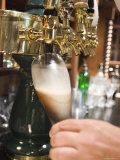 Bartender Pours a Beer from the Tap in Jimmy's Pub in Ojai  California