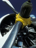 Closeup of a Military Grumman Tracker Engine and Propeller  Australia
