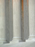 Closeup of Columns of Supreme Court Building  Washington  DC