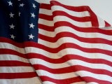 Close View of Historic American Flag  Stonington  Connecticut
