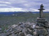 Cairn Off Top of the World Highway  Alaska