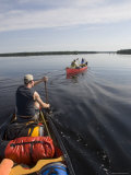 Canoeists on a Multi-Day Trip Paddle the Winisk River