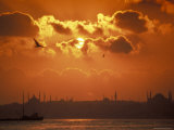 Golden Horn and Istanbul's Skyline at Sunset  Turkey
