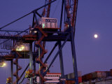 Freight at Baltimore Harbor at Dusk  Maryland