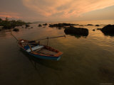 Fishing Boat Anchored Off Ong Lang Beach by Mango Bay Resort