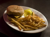 Hamburger Lunch at a Restaurant in Anselmo  Ne