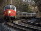 Commuter Train Curves Homeward  Silver Spring  Maryland