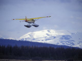 Floatplane Taking Off over the Kenai Mountains  Alaska