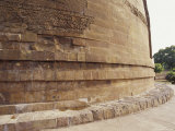 Damekh Stupa Brick Work and Stone Engraving on an Ancient Indian Ruin