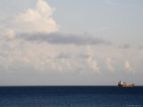 Container Ship Leaves Cape Fear River Mouth for Open Atlantic