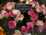 Roses Being Sold at a Market  Paris  France