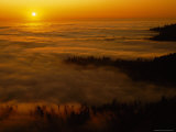 Fog at Sunset on Northern California Coast