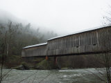 Honey Run Covered Bridge Spanning Butte Creek  Side View  California