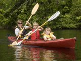 Kayaking on the Water in Hopkington State Park  Massachusetts