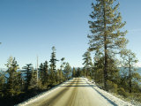 Elevated Mountain Roadway in Winter  California