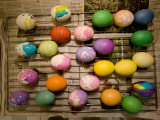 Easter Eggs Drying on a Rack  Lexington  Massachusetts