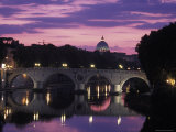 Saint Peter's Basilica Church and the Tiber River  Rome  Italy