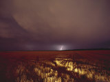Lightning over Wheat Field  Kansas