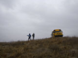 Grouse Watchers after Spending the Rainy Morning in a Bird Blind  Burwell  Nebraska