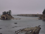 Distant View of the Cape Arago Lighthouse  Oregon