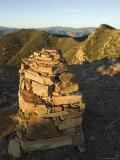 Rock Cairn on Topatopa Bluff in the Sespe Wilderness  California