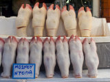 Pigs Feet for Sale in a Plaka Shop  Athens  Greece