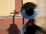 Man Plays a Tuba in the Courtyard of the Basilica of Guanajuato  Mexico