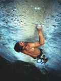 Man Rock Climbing in the Big Horn Mountains of Wyoming