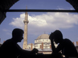 Two Silhouettes in the Caravansari in the Izmir Old City Bazaar