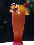 Tropical Drink in the Hilton Resort Beach Bar in Wakiki Beach  Oahu  Hawaii