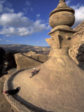 The Tower of the Ad-Deir Monastery with Bedouin Kids  Petra  Jordan