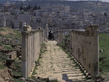 Street Columns in Cardo Maximus in Jerash  Jordan