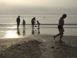 Silhouette of Family at Beach  Sunset  Romo  Denmark