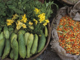 Vegetables for Sale at a Market in Phnom Penh  Cambodia