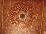 The Intricate Inlay and Carving of a Mosque Ceiling at the Taj Mahal  Agra  India