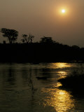 The Tranquil Waters of the Iguazu River Flow Through the Rainforest