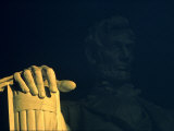 Sunlight Illuminates the Right Hand of the Abraham Lincoln Statue  Washington  DC