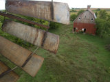 Turn-Of-The-Century Peg Barn as Seen Through a Windmill