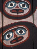 Tlingit Carved Faces on Chief Shakes Tribal House Historic Monument  Alaska