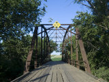 Tall Trees Surround a Wooden Bridge in Eastern Nebraska
