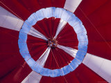 The Inflated Red Canopy of a Hot Air Balloon with the Blue Sky Behind  Australia