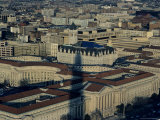 Shadow of the Washington Monument over Downtown DC  Washington  DC