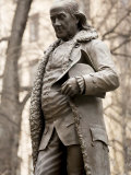 Statue of Ben Franklin in Boston  Massachusetts
