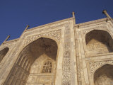 The Taj Mahal's Pristine White Marble with Petra Dura Inlay Carving  Agra  India